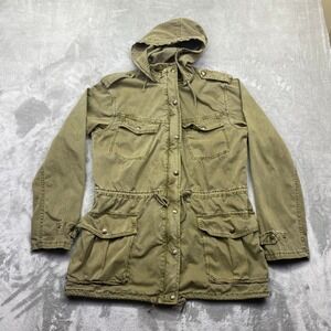 Talula Aritzia Trooper Military Jacket Olive Green Hooded Utility Field Coat M